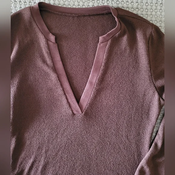 🌻2pk Elegant Beige & BrownV-Neck Long Skeeve Women's Top Size XL - Picture 9 of 11